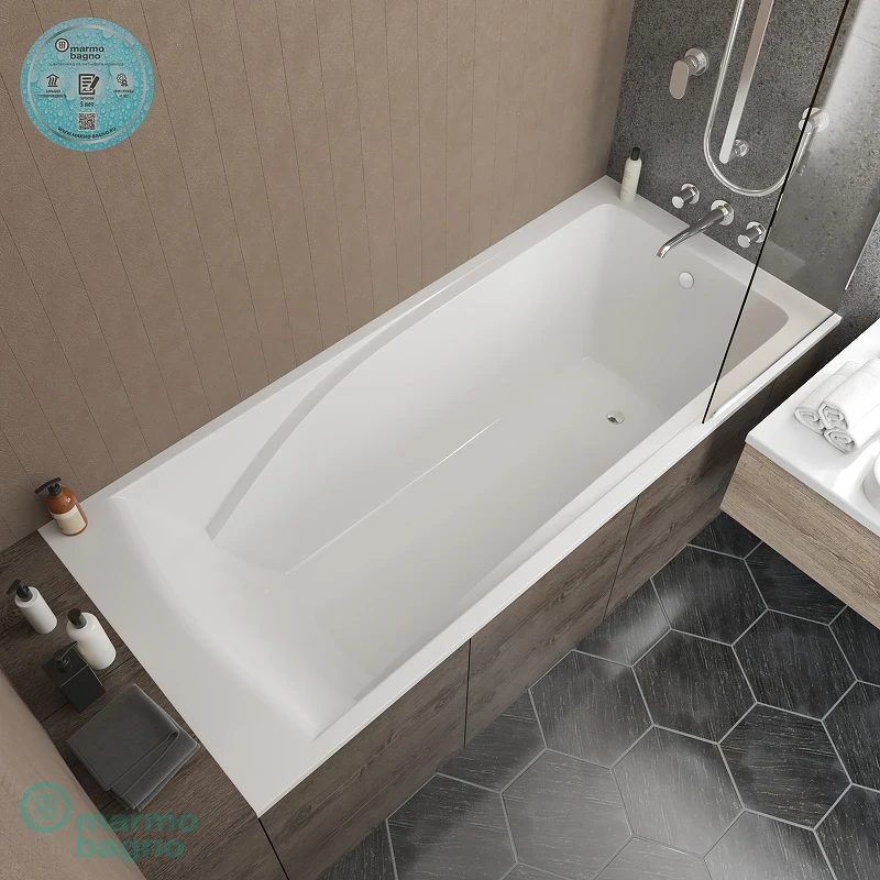 Ванна из литьевого мрамора Marmo Bagno София 170x80 MB-SF170-80 без гидромассажа