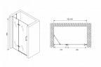 Душевая дверь Abber Zart 90 AG08090B профиль Черный стекло прозрачное