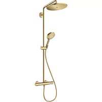 Душевая система Hansgrohe Croma Select S 26890990 с термостатом Полированное золото латунь на стену