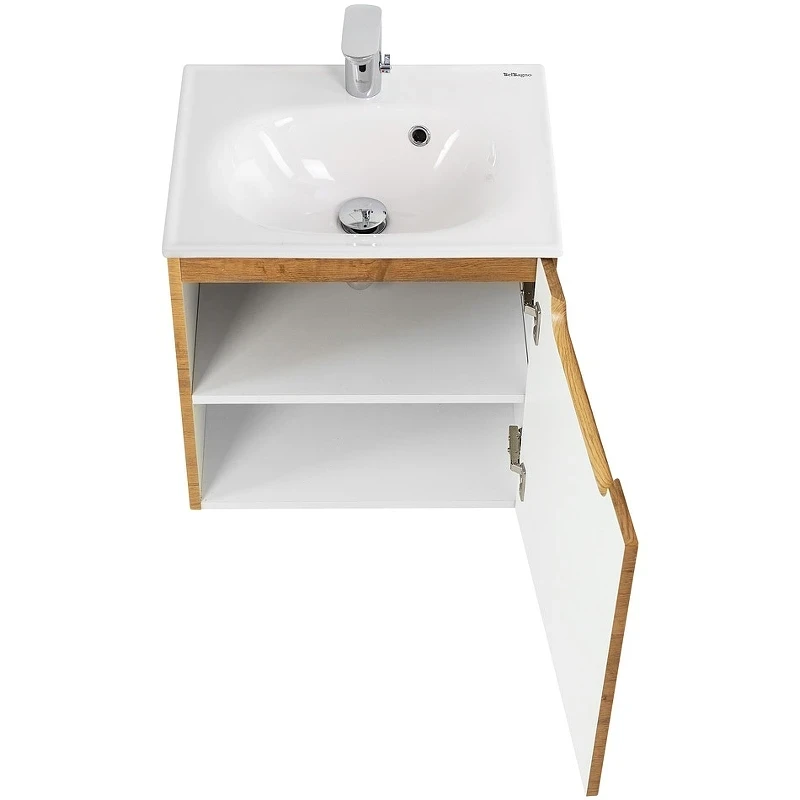Тумба под раковину BelBagno Etna 50 R ETNA-500-1A-SO-RN-P-R подвесная Rovere Nature МДФ / ЛДСП