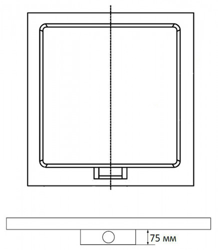 Душевой поддон из искусственного камня RGW STA-01W 90x90 16330199-01 Белый