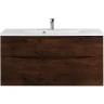 Тумба под раковину BelBagno Marino-H60 110 MARINO-H60-1100-2C-SO-RW-P подвесная Rovere Moro МДФ / ЛДСП