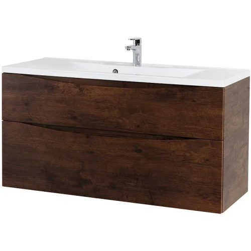 Тумба под раковину BelBagno Marino-H60 110 MARINO-H60-1100-2C-SO-RW-P подвесная Rovere Moro МДФ / ЛДСП