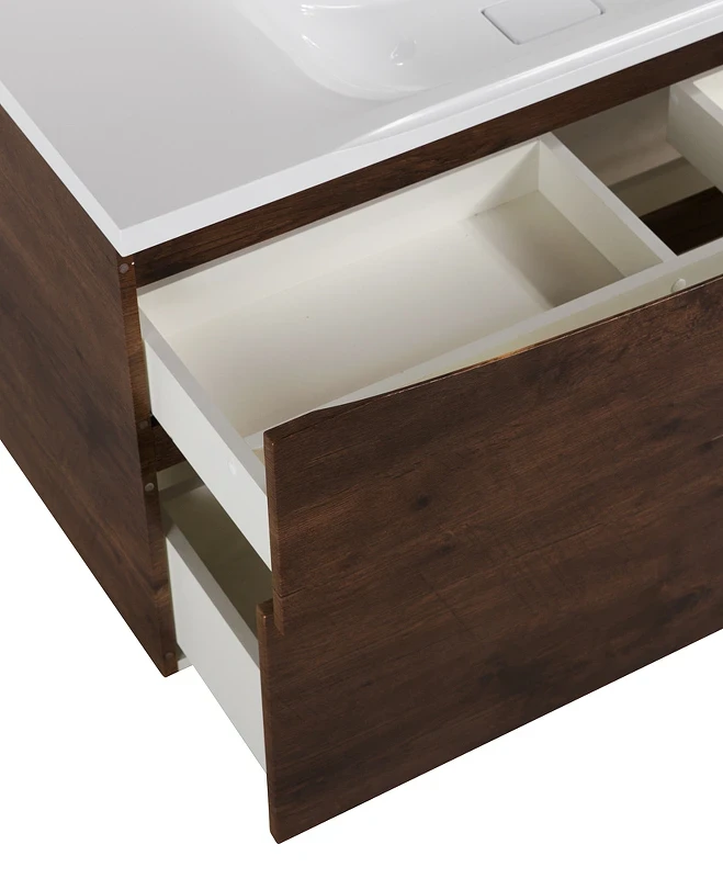 Тумба под раковину BelBagno Marino-H60 110 MARINO-H60-1100-2C-SO-RW-P подвесная Rovere Moro МДФ / ЛДСП
