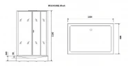 Душевая кабина Niagara Premium 120x80 NG-6912-01GQL Black с гидромассажем