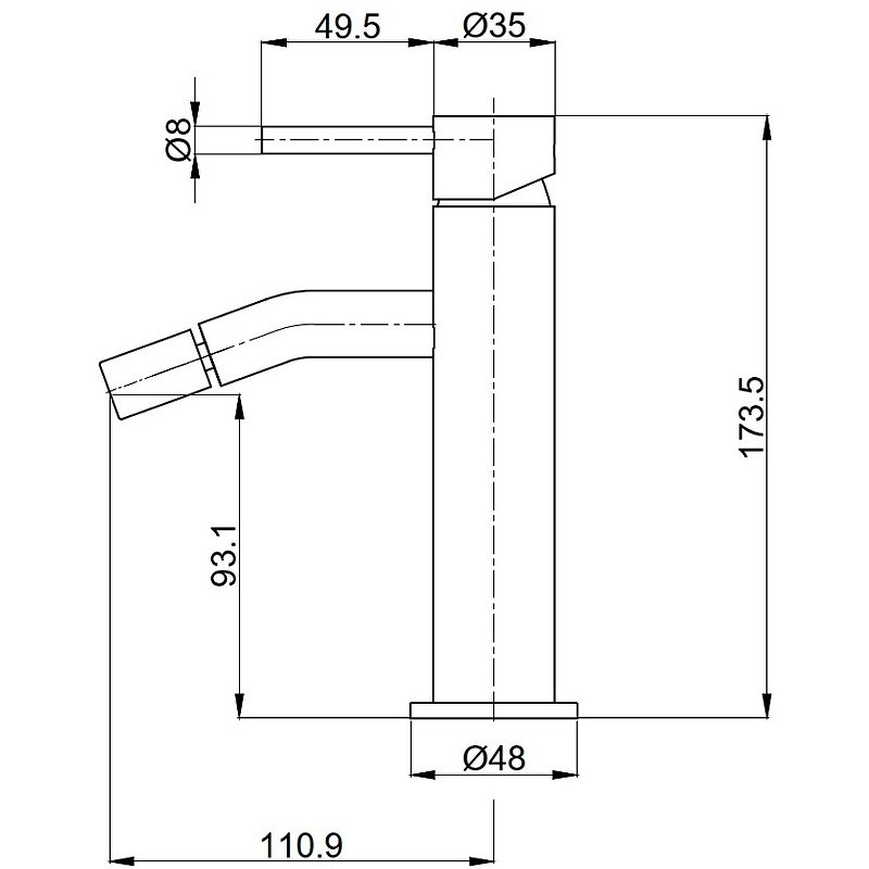 Смеситель для биде AQUAme Siena AQM6216GG Золото глянцевое латунь