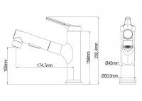 Смеситель для раковины Wonzon &amp; Woghand WW-A40862-BG цвет Брашированное золото