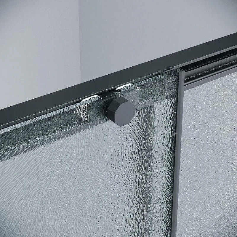 Душевой уголок Grossman Style 120x100 L 120.K33.05.1210.21.02 профиль Черный матовый стекло шиншилла