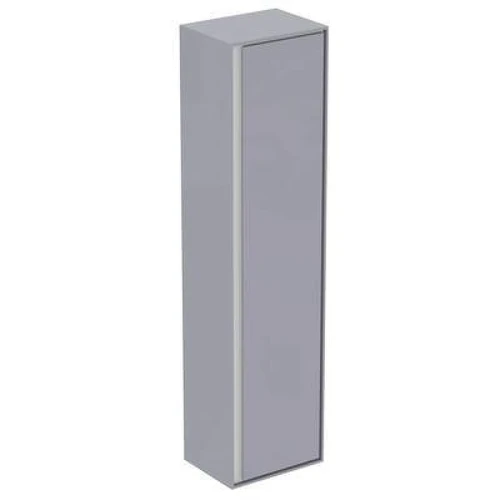 Шкаф пенал Ideal Standard Connect Air 40 E0832EQ подвесной цвет Glossy Light Grey + Matt White (Светло-серый глянцевый + Белый матовый)