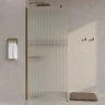Душевая перегородка WasserKRAFT Rur 100 30W44BG-FL профиль цвет Золото матовое стекло рифленое