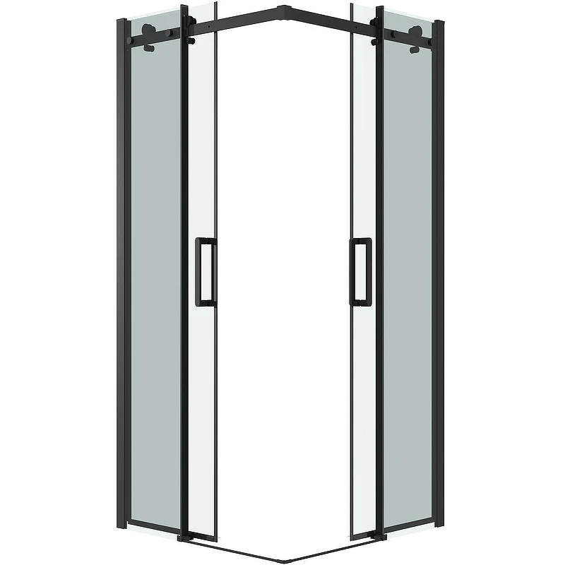 Душевой уголок Grossman Classic 100х100 300.K33.04.1010.21.00 профиль Черный матовый стекло прозрачное