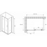 Душевой уголок Abber Schwarzer Diamant 130x90 AG301305-S905 профиль Хром стекло прозрачное