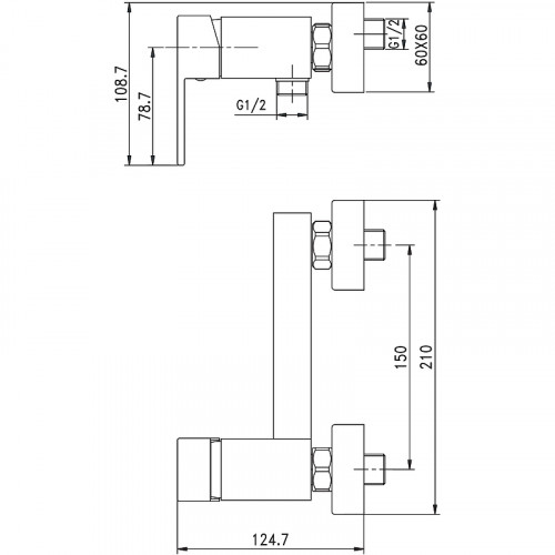 Смеситель для душа Aquanet Blanco AF420-30W 261819 Белый матовый латунь на стену