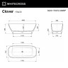 Ванна из искусственного камня Whitecross Clover 170x72 0220.170072.200BP цвет Белый матовый