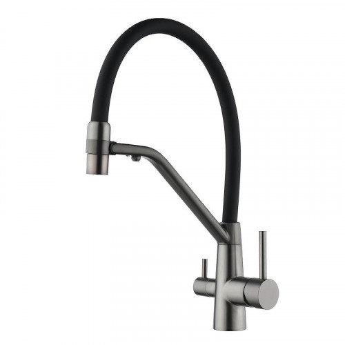 Смеситель для кухни Fmark FS1462-Q01 цвет Графит Черный