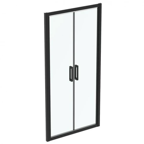 Душевая дверь Ideal Standard Connect 2 100 K9296V3 профиль Silk Black / Черный шелк стекло прозрачное