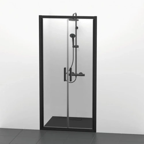 Душевая дверь Ideal Standard Connect 2 100 K9296V3 профиль Silk Black / Черный шелк стекло прозрачное