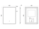Зеркало Uni-Flow Mirror 60 M-647 с подсветкой с сенсорным выключателем и подогревом