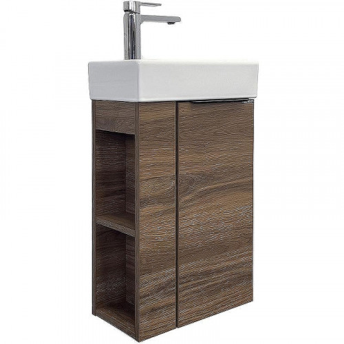 Тумба с раковиной Comforty Матэ 40 00-00015325 подвесная Дуб темно-коричневый