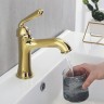 Смеситель для раковины Rose R02E R0201E Золото латунь