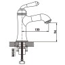 Смеситель для раковины Rose R02E R0201E Золото латунь