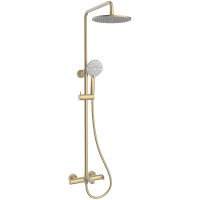 Душевая система Vincea Rondo VSFS-1R1BG Брашированное золото латунь на стену
