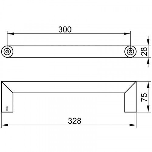 Поручень Keuco Collection Reva 12807 010000 Хром