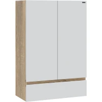 Подвесной шкаф СанТа Марс 60 700413 Белый Янтарное дерево МДФ / ЛДСП