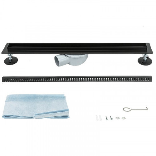 Душевой лоток ALMAes Bajo 60 BG60BL с решеткой Черный