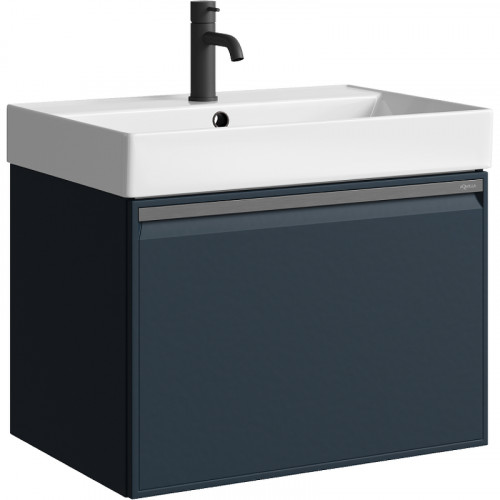 Тумба под раковину Aqwella Pure 65 PUR0165GRM подвесная Серая матовая