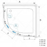 Душевой уголок RGW Classic CL-54 80х80 32095488-11 профиль Хром стекло прозрачное