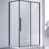 Душевой уголок Vincea Slim-N 130x90 VSR-4SN9013CLB профиль Черный стекло прозрачное