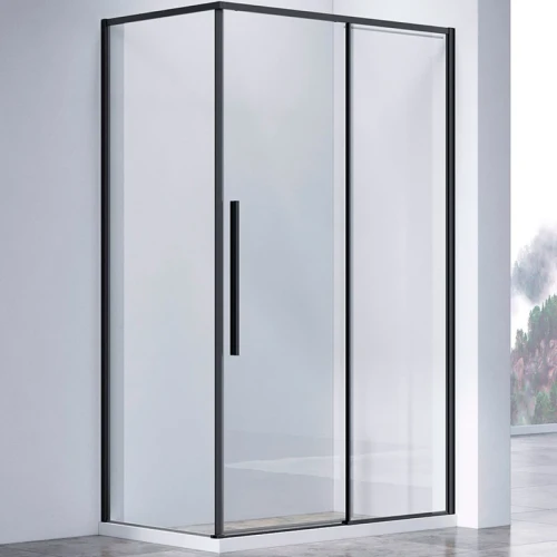 Душевой уголок Vincea Slim-N 130x90 VSR-4SN9013CLB профиль Черный стекло прозрачное