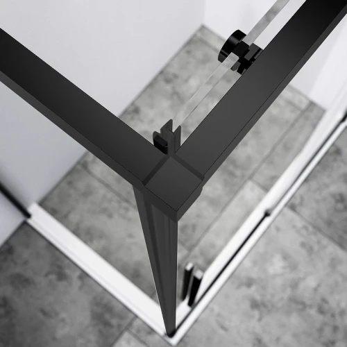 Душевой уголок Vincea Slim-N 130x90 VSR-4SN9013CLB профиль Черный стекло прозрачное