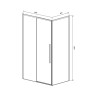 Душевой уголок Vincea Slim-N 130x90 VSR-4SN9013CLB профиль Черный стекло прозрачное