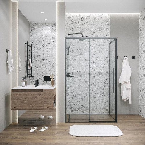 Душевой уголок Grossman Galaxy 140x100 120.K33.01.1410.21.00 профиль Черный матовый стекло прозрачное