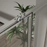 Душевой уголок Azario Paris 90х90 AZ-R06-90-MB-CHC профиль Черный матовый стекло Шиншила
