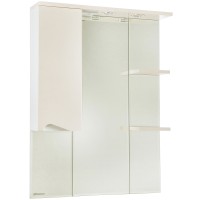 Зеркало со шкафом Bellezza Эйфория 80 L 4619113002076 с подсветкой Бежевое МДФ / ЛДСП, стекло