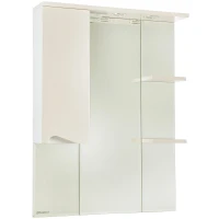 Зеркало со шкафом Bellezza Эйфория 80 L 4619113002076 с подсветкой Бежевое МДФ / ЛДСП, стекло
