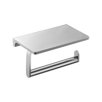Держатель туалетной бумаги Benesque Lumiere 70010101 с полкой цвет Хром