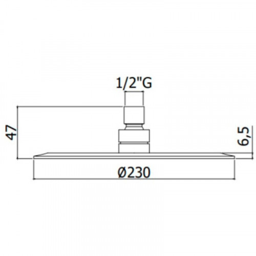 Верхний душ Paffoni Bahamas ZSOF093CR Хром нержавеющая сталь на потолок