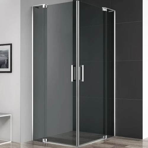 Душевой уголок Cezares Slider 100x110 SLIDER-AH-2-90/100-100/110-GRIGIO-Cr профиль Хром стекло тонированное