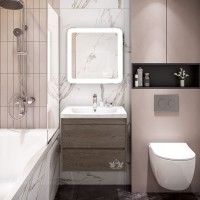 Зеркало Art&amp;Max Latina AM-Lat-800-800-DS-F с подсветкой с сенсорным выключателем стекло