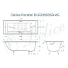 Чугунная ванна Delice Parallel 170x70 DLR220505R-AS с ручками с антискользящим покрытием