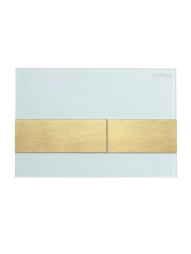 Кнопка смыва для инсталляции Cezares Lux LUX-GB-1-BORO цвет Белый Золото
