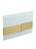 Кнопка смыва для инсталляции Cezares Lux LUX-GB-1-BORO цвет Белый Золото
