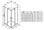 Душевая дверь Ravak Blix Slim BLSRV2K-100 X1XMA0300Z1 профиль Черный матовый стекло Transparent