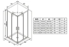 Душевая дверь Ravak Blix Slim BLSRV2K-100 X1XMA0300Z1 профиль Черный матовый стекло Transparent