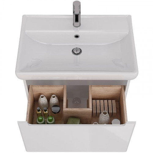 Тумба под раковину Lemark Buno Mini 70 LM05BM70T подвесная Белый глянец