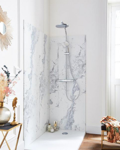 Душевая система Jacob Delafon Amelie E32851-CP с термостатом Хром глянцевый латунь на стену